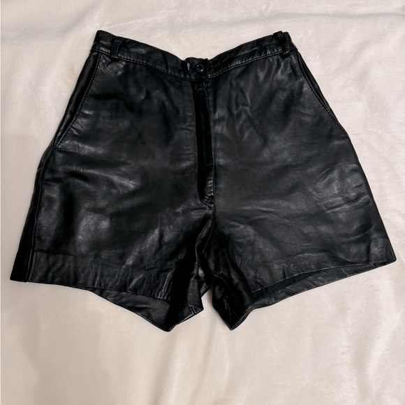 Vintage Leather Shorts - Picture 1 of 8